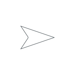 Send icon. Message button symbol