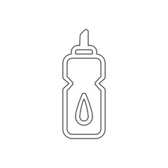 Water cup icon. Water thermo symbol