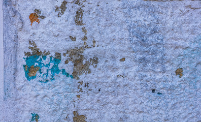 abstract colored texture. Old scratches, stain, paint splats, spots on the wall