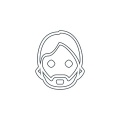 Male avatar icon. Human symbol