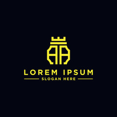 Obraz premium logo design for companies, Inspiration from the initial letters of the AA logo icon. - Vector