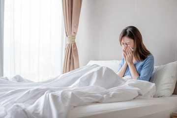 woman has running nose