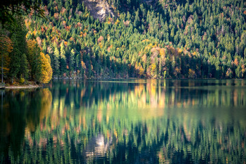 Eibsee lake Germany Garmisch in autumn