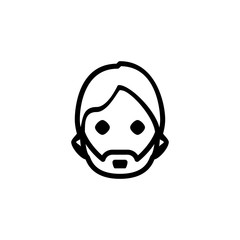 Male avatar icon. Human symbol