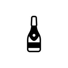 Champagne bottle icon. Alcohol drink symbol