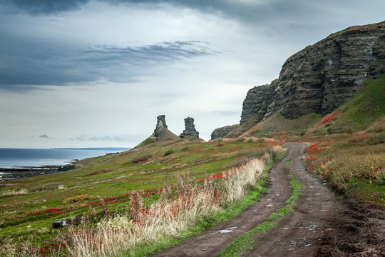 Dva Brata Rock. Sredniy Peninsula, Russia