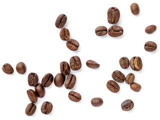Coffee beans. Isolated on a white background.