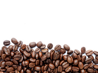 Coffee beans. Isolated on a white background.