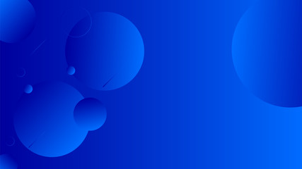Abstract blue background design. Geometric circles and light effect