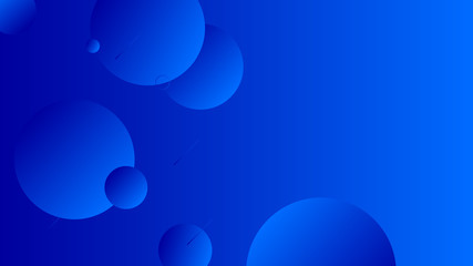 Abstract blue background design. Geometric circles and light effect