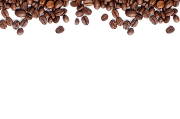 Naklejka premium Coffee beans. Isolated on a white background.