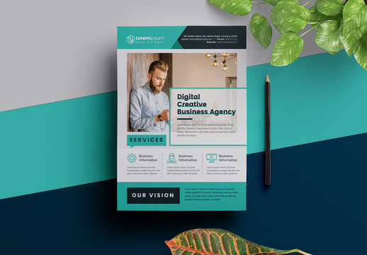 Teal Corporate Flyer Layout