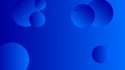 Abstract blue background design. Geometric circles and light effect