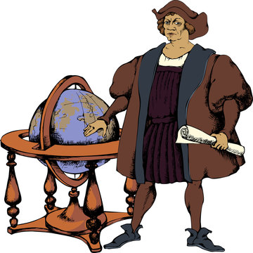 Christopher Columbus. Vector illustration