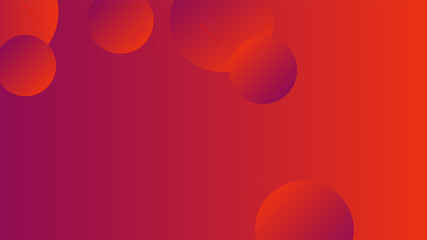 Abstract red background design. Geometric circles and light effect