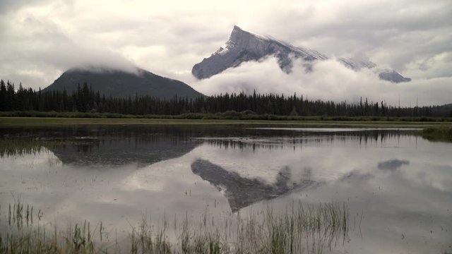 Vermilion Lakes and Mount Rundle Alberta Canada 4K UHD