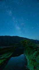 天の川と蛍