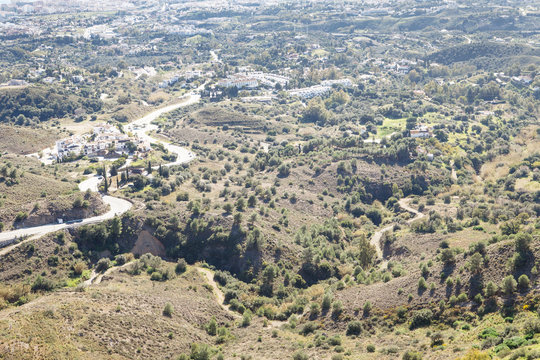 landscape image from the hilltop of mijas