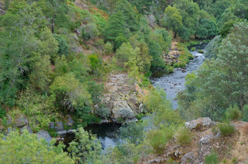 Fototapeta na wymiar Paiva river scenery in Passadicos do Paiva. Arouca, Portugal
