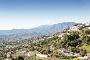 Fototapeta na wymiar view point of the mountain mijas