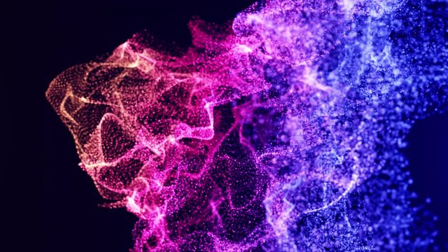 Nebula Abstract Space 2 -Orange and Pink,Blue- Seamless Loop -3D Motion Graphic- 4K UHD 3840-2160