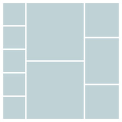 Obraz premium Vector Mood Board & Branding Presentation. Creative Theme Mood Board, Logo Template, Collage Frames with Universal Colour Palette. Picture Display & Montage. - Vector