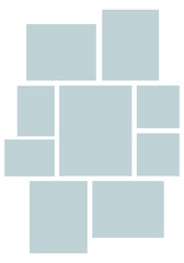 Vector Mood Board & Branding Presentation. Creative Theme Mood Board, Logo Template, Collage Frames with Universal Colour Palette. Picture Display & Montage. - Vector