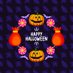 Obraz na płótnie Canvas vector halloween pumpking with treatment