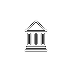 Bank icon. Finance build vector