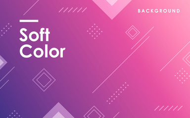 Purple gradient geometric background. Soft color dynamic element design. Modern gradient light vector illustration.