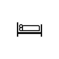 Bed icon. Home furniture vector