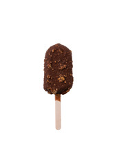 stick chocolate chip on isolated white background 