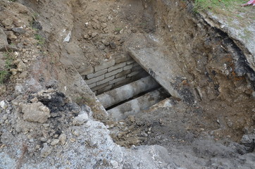 wykop , awaria ciepła , rura , para ,rura pękła , rurociąg cieplny , awaria rurociągu ciepła , wykop  , naprawa rurociągu , kanał ciepłowniczy , kanał cieplny , awaria kanału