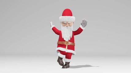 Santa Claus dancing. The concept of Christmas and New Year. With alpha channel. Seamless Loop.