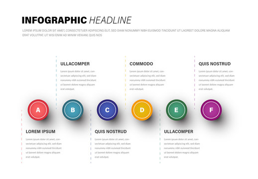 Info Chart with Colorful Circles Layout