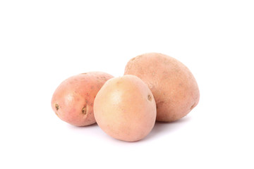 Group of fresh potato isolated on white background