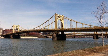 Pittsburgh bridge spanning the Allegheny River.