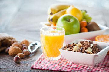 Healthy breakfast on the table