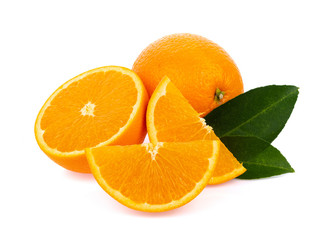 Fototapeta na wymiar fresh orange isolated on white background