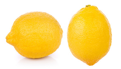 Fresh lemon isolated on white background