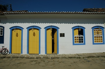 Typical housing of a Brazilian town of paraty Rio de Janeiro State Brazil