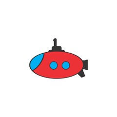submarine icon logo design vector