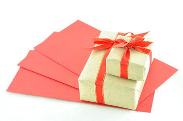gift box and red envelope