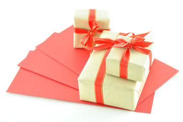 gift box and red envelope