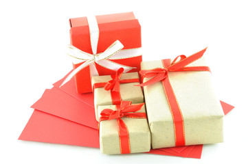 gift box and red envelope