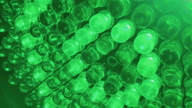 Flashing multi-colored light-emitting diodes. Close-up.