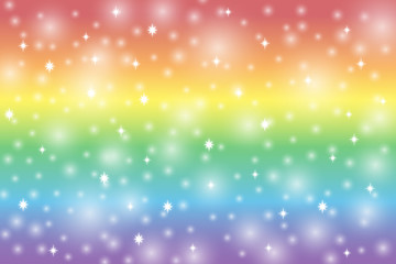 Soft rainbow vector background with stars - design element	