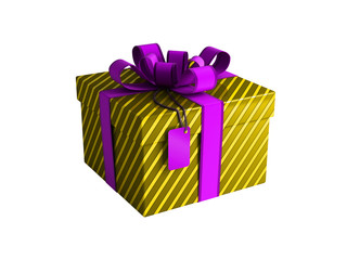 Gift box illustration isolated on white