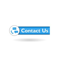 Contact us button digital illustration isolated over white