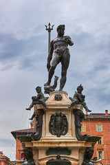 Fototapeta na wymiar Fountain of Neptune in Bologna